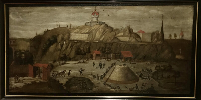 „Abbildung des Kalkbergs bey Lüneburg 1592“, Kopie aus dem 17. Jh., Museum Lüneburg © Dahmen